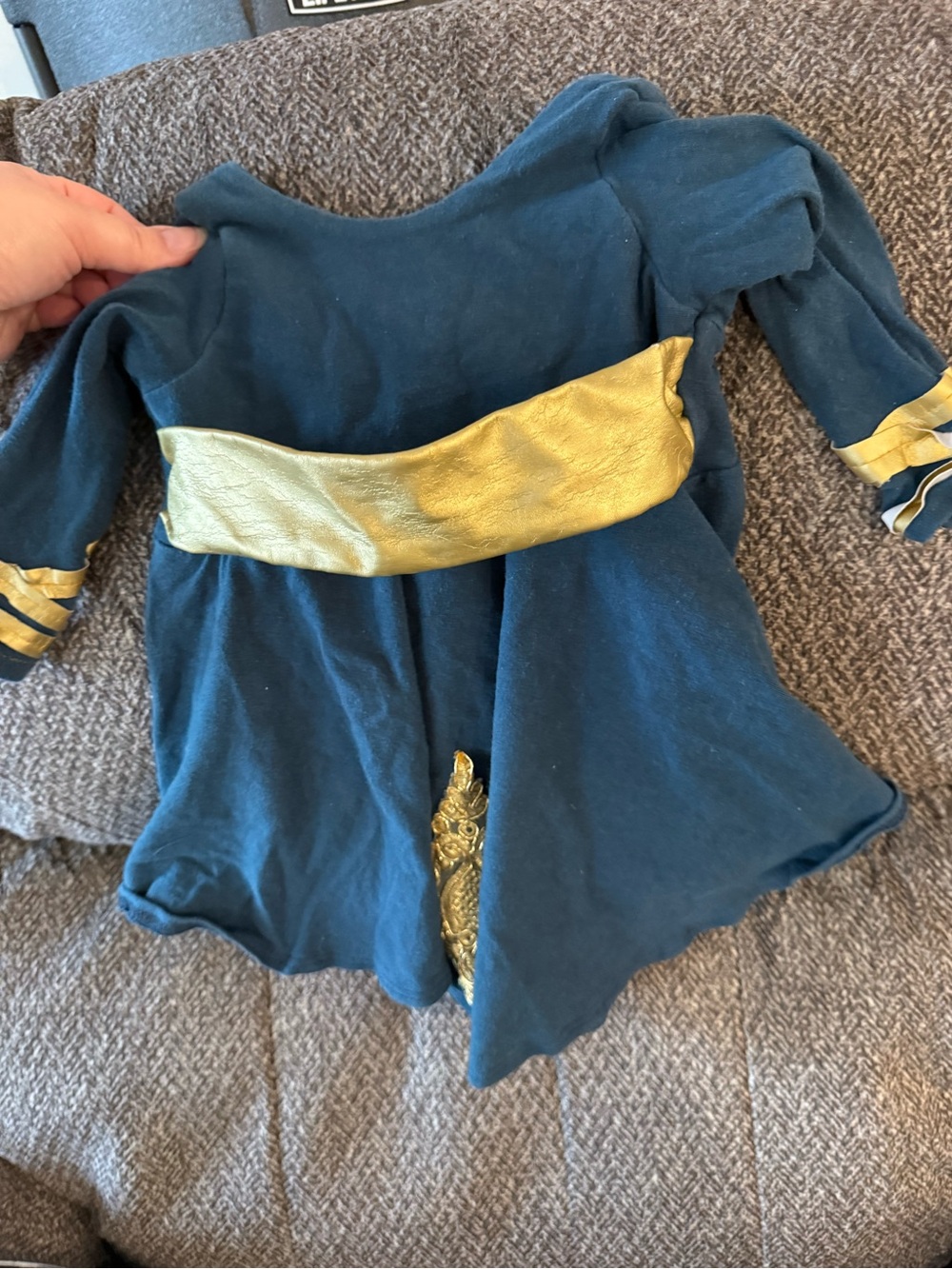 Kids Navy Blue and Gold Princess Costume Dress (Merida)